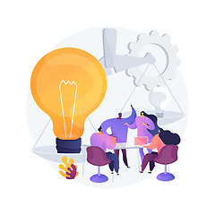 Image showing Brainstorming abstract concept vector illustration.