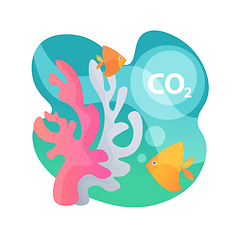 Image showing Ocean acidification abstract concept vector illustration.