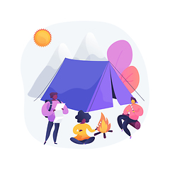 Image showing Summer camp for kids abstract concept vector illustration.