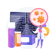 Image showing Coronavirus test kit abstract concept vector illustration.