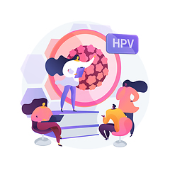 Image showing HPV education programs abstract concept vector illustration.