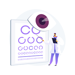 Image showing Vision screening abstract concept vector illustration.