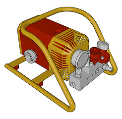 Image showing Automotive industrial engine vector or color illustration