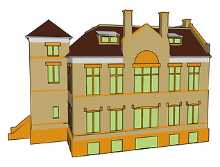 Image showing A home as school and office vector or color illustration