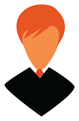 Image showing Boy in formal wear and neck tie vector or color illustration