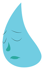 Image showing Water drop vector or color illustration