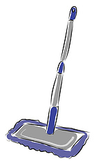 Image showing Purple new mop illustration vector on white background 