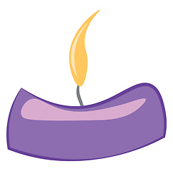 Image showing A lit candle vector or color illustration