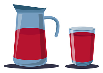 Image showing Juice jar vector color illustration.