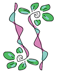 Image showing Vitrage flowers vector or color illustration