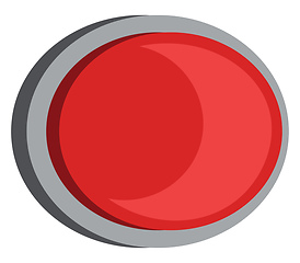 Image showing A cute little red-colored cartoon play button vector or color il