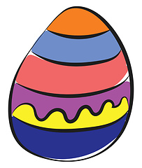 Image showing Image of Easter egg , vector or color illustration.