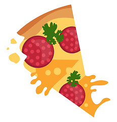 Image showing Salami pizzaPrint