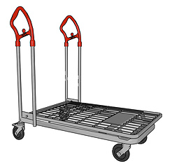 Image showing A transport cart object vector or color illustration