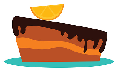 Image showing A little lemon cake vector or color illustration