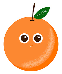 Image showing Orange fruit to eat, vector or color illustration.