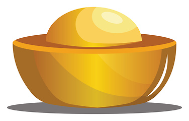 Image showing Traditional Chinese gold Ingotillustration vector on white backg