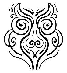 Image showing An owl made up of patterns vector or color illustration