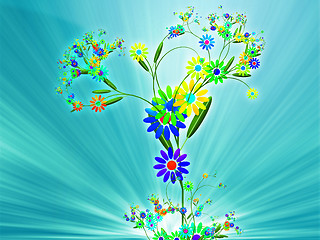 Image showing Floral nature themed design illustration