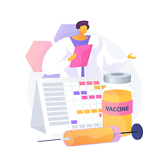 Image showing Immunization schedule abstract concept vector illustration.