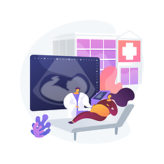 Image showing Pregnancy support center abstract concept vector illustration.