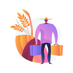 Image showing Rural migration abstract concept vector illustration.