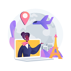 Image showing Travel agent abstract concept vector illustration.