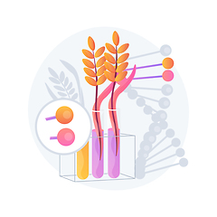 Image showing Genetically modified plants abstract concept vector illustration.