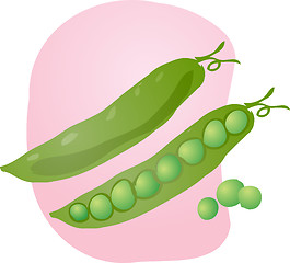 Image showing Peas illustration