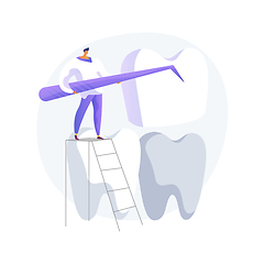 Image showing Dental veneers abstract concept vector illustration.