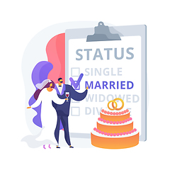 Image showing Marital status abstract concept vector illustration.