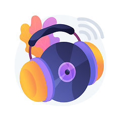 Image showing Music playback abstract concept vector illustration.