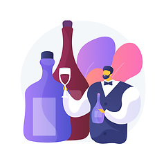 Image showing Sommelier abstract concept vector illustration.