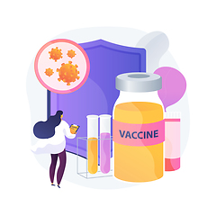 Image showing Coronavirus vaccine abstract concept vector illustration.