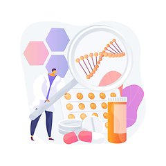 Image showing Biopharmacology products abstract concept vector illustration.