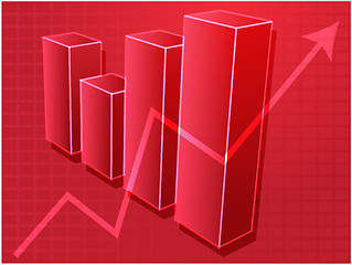 Image showing Financial barchart illustration