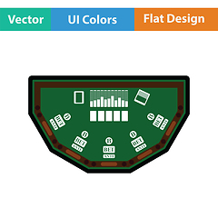 Image showing Poker table icon