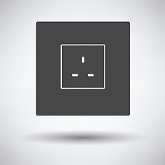 Image showing Great britain electrical socket icon