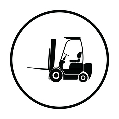 Image showing Warehouse forklift icon