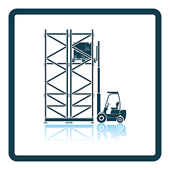 Image showing Warehouse forklift icon