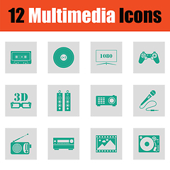 Image showing Set of multimedia icons