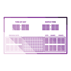Image showing Tennis scoreboard icon