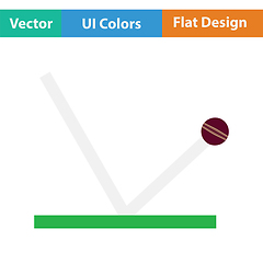 Image showing Cricket ball trajectory icon