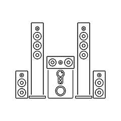 Image showing Audio system speakers icon