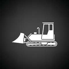 Image showing Icon of Construction bulldozer