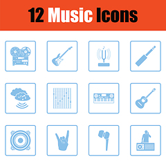 Image showing Music icon set