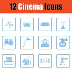 Image showing Set of cinema icons