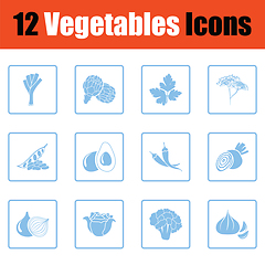 Image showing Vegetables icon set