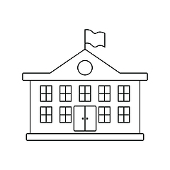 Image showing School building icon