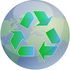 Image showing Recycling eco symbol